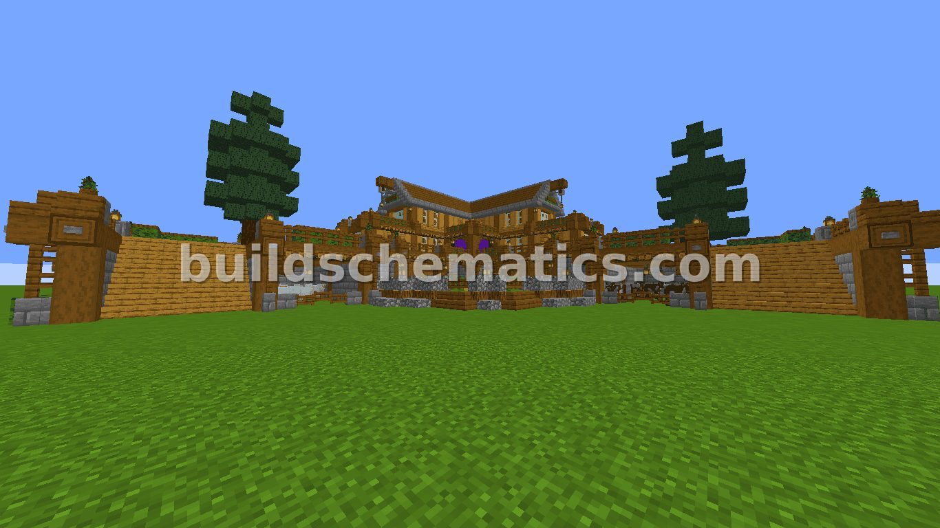 Rustic Symmetrical Mansion with Integrated Farms — view 2