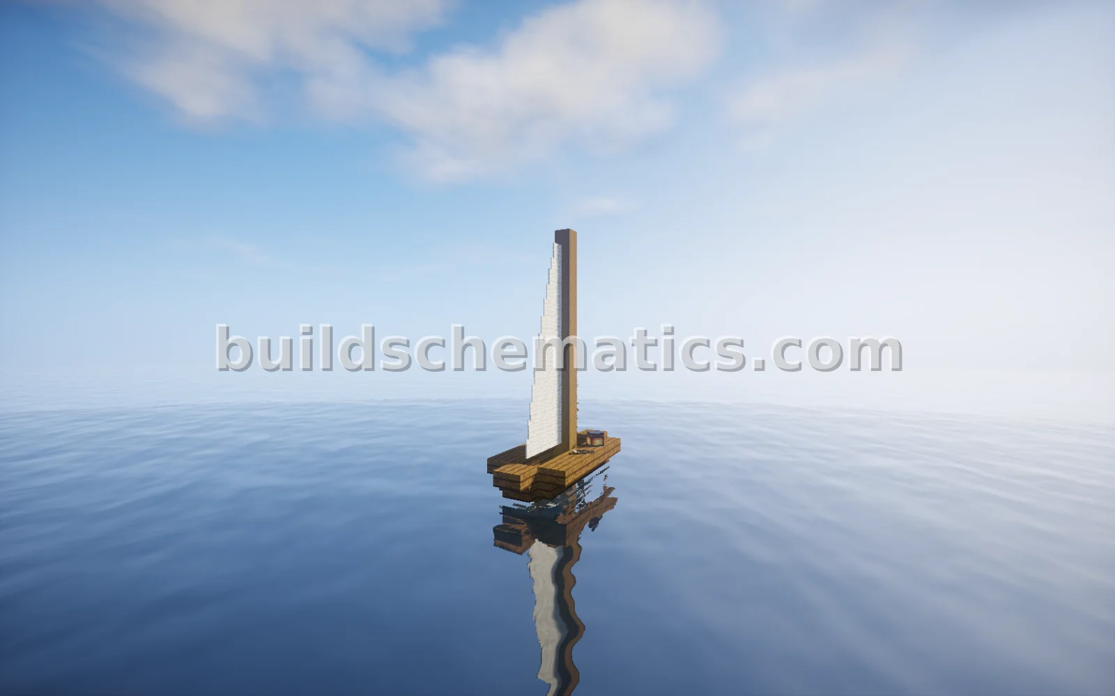 Realistic Sailboat Model — view 3