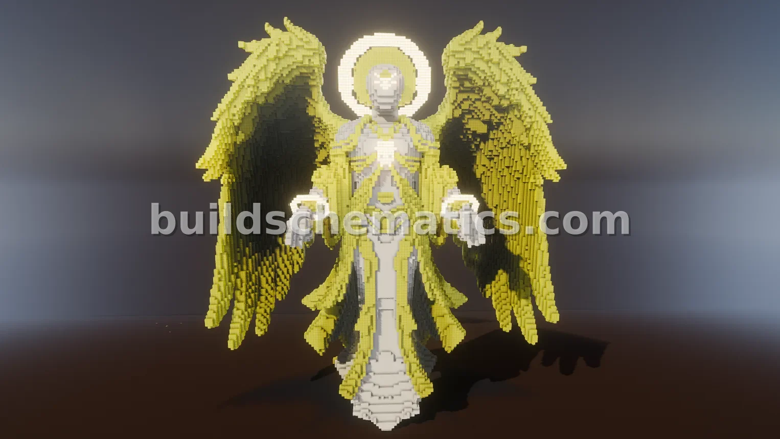Golden-Winged Faceless Holy Angel Statue — view 3