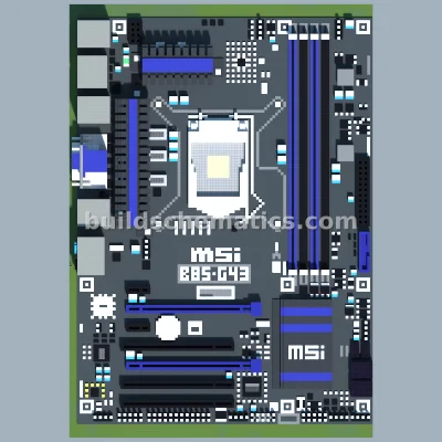 MSI B85-G43 Motherboard Pixel Art — view 2