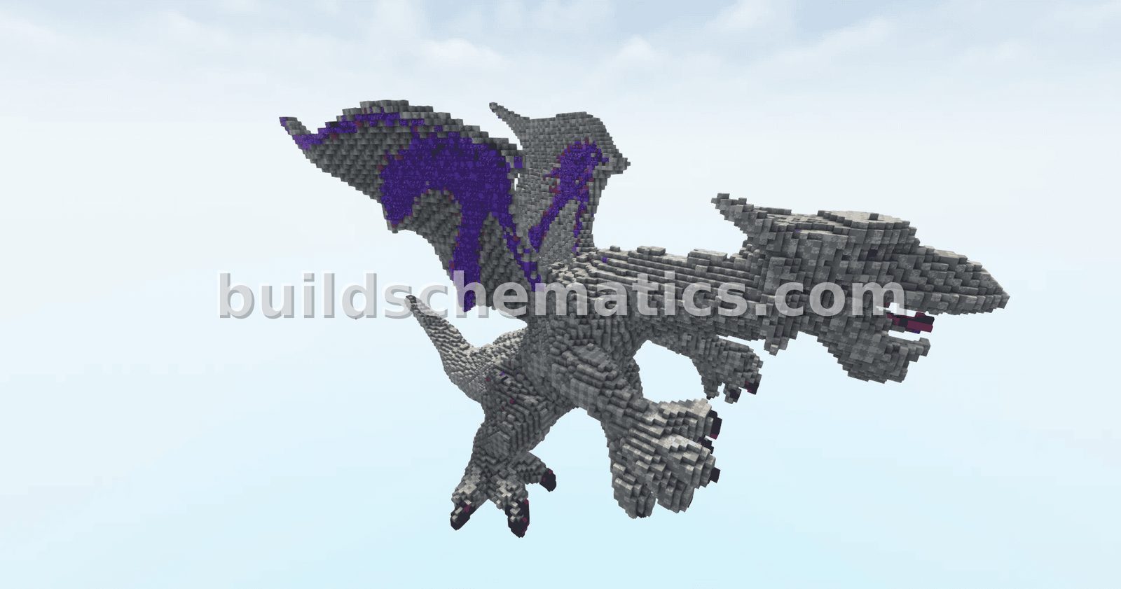 3D Dragon Spike Fantasy Structure Minecraft Schematic — view 2
