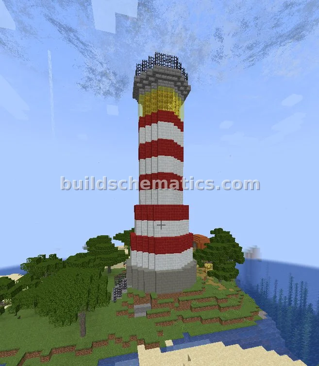 Classic Minecraft Lighthouse Decoration