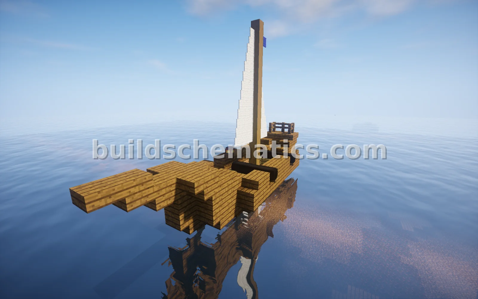 Small Realistic Sailboat Model — view 3