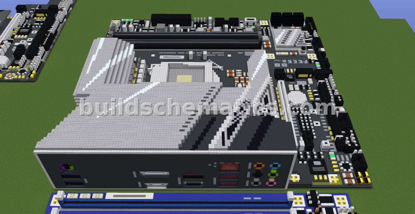 Intel Z590M Gaming X Motherboard Voxel Art — view 3
