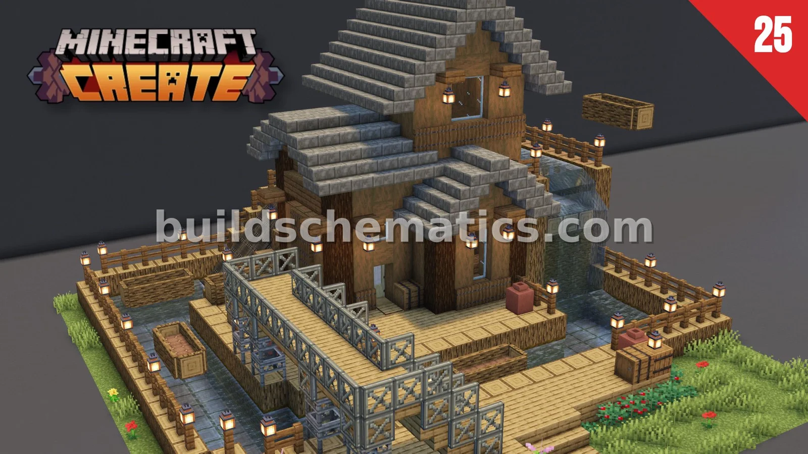 Amusement Park Log Flume Ride