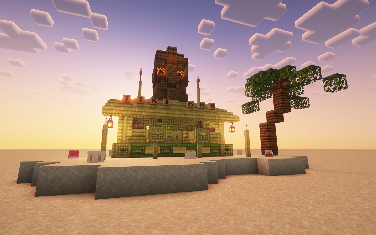 Tropical Island Tiki Bar Build