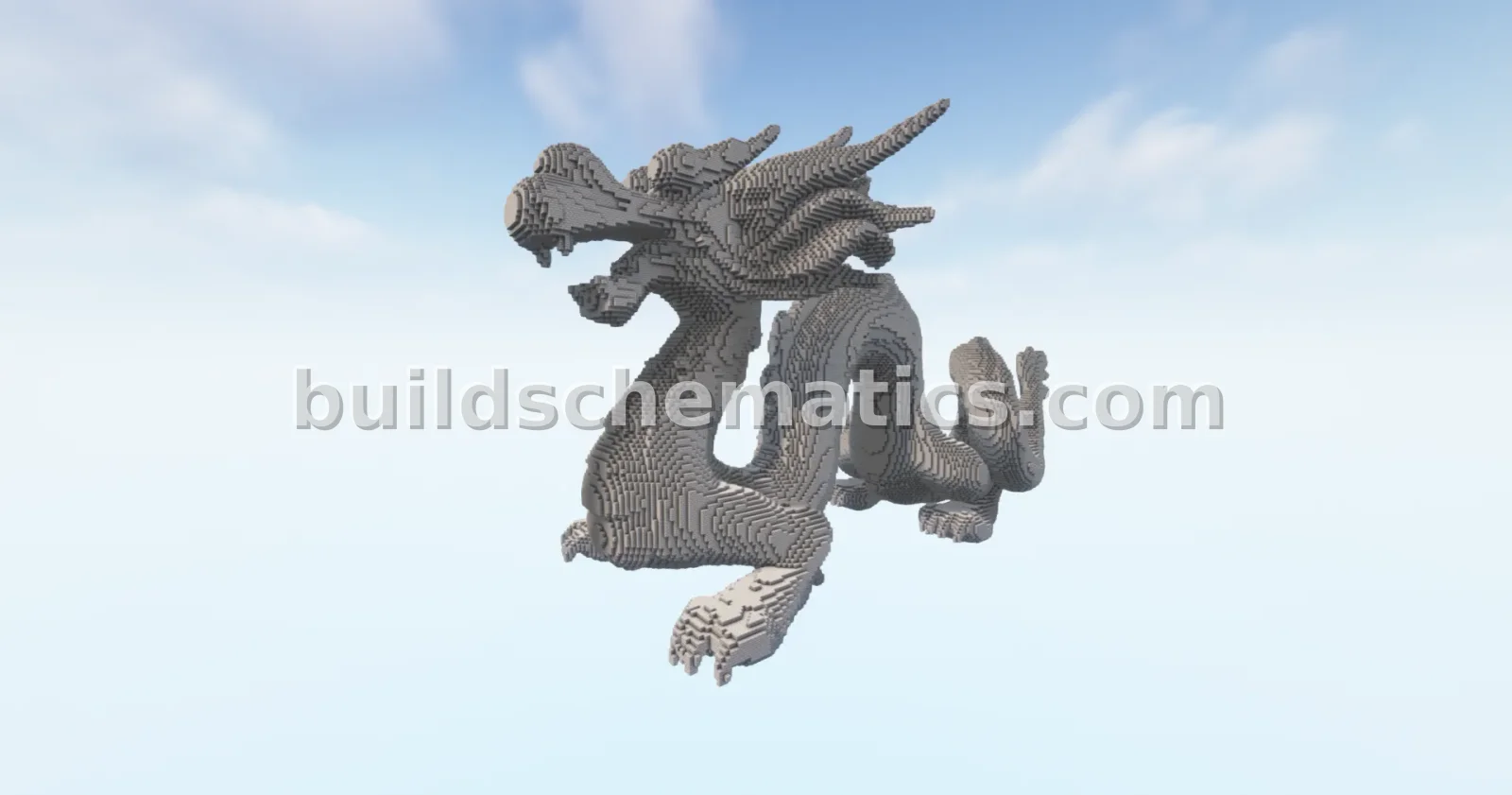 Eastern Dragon Statue — view 2