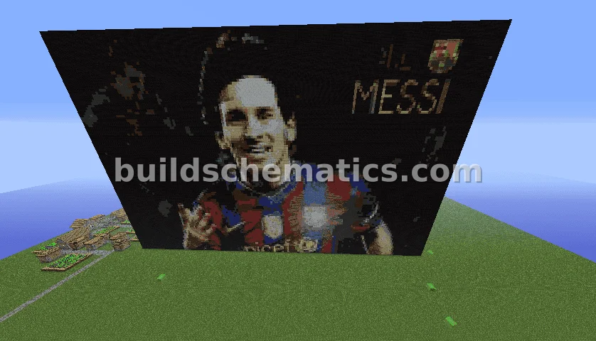 Lionel Messi Pixel Art Portrait