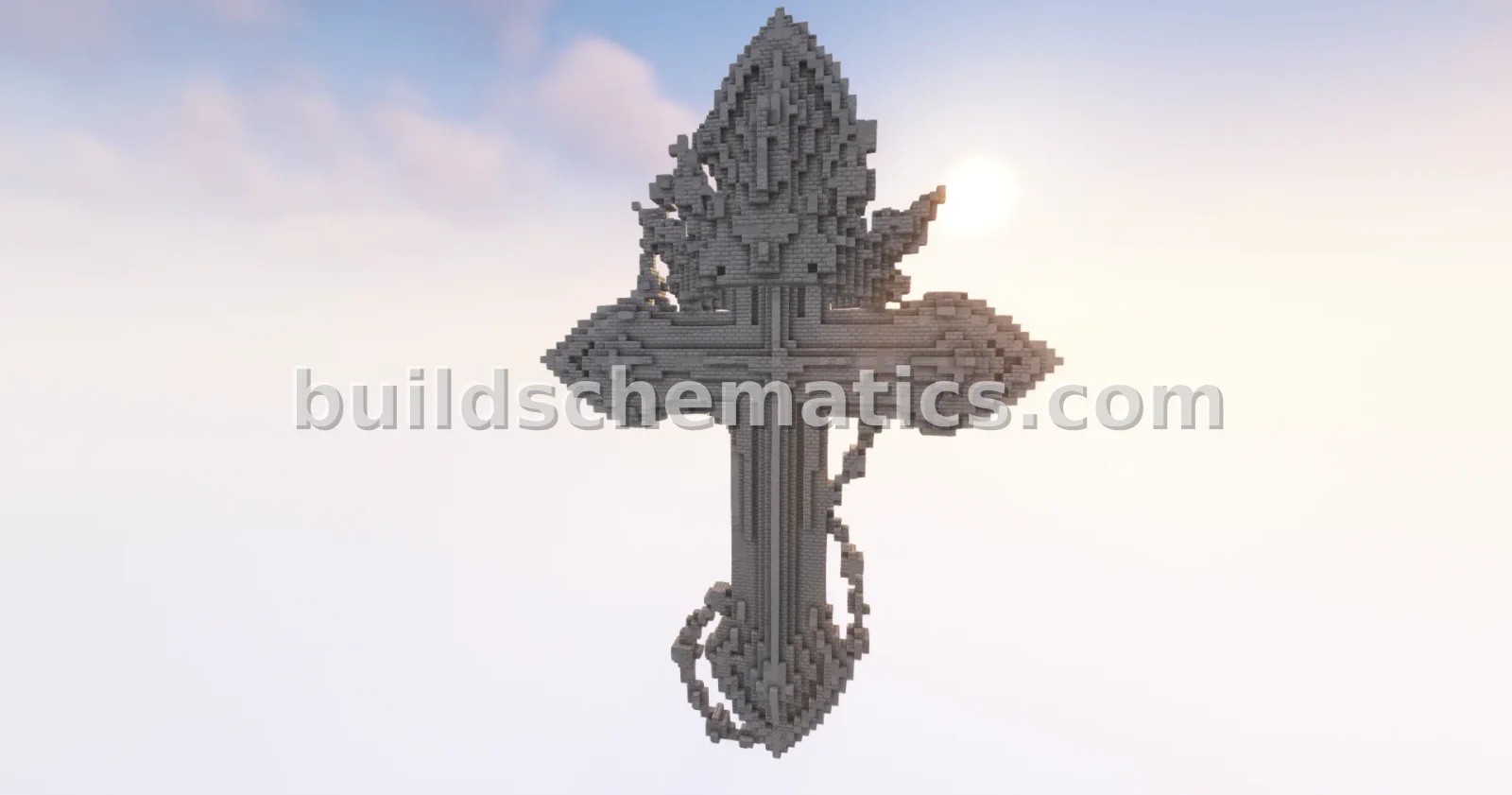 Cross 2 3D Statue