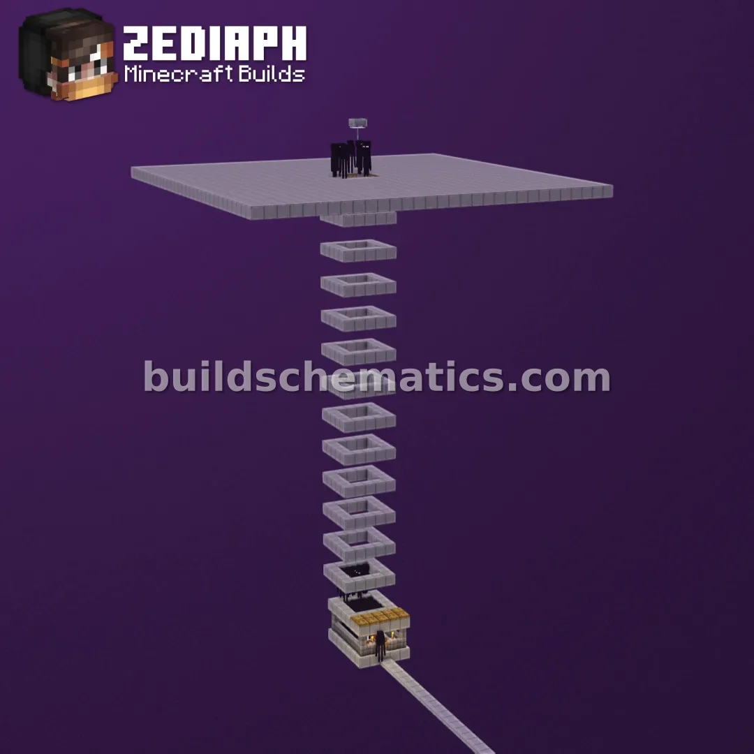 Zediaph's Enderman Farm Schematic — view 4