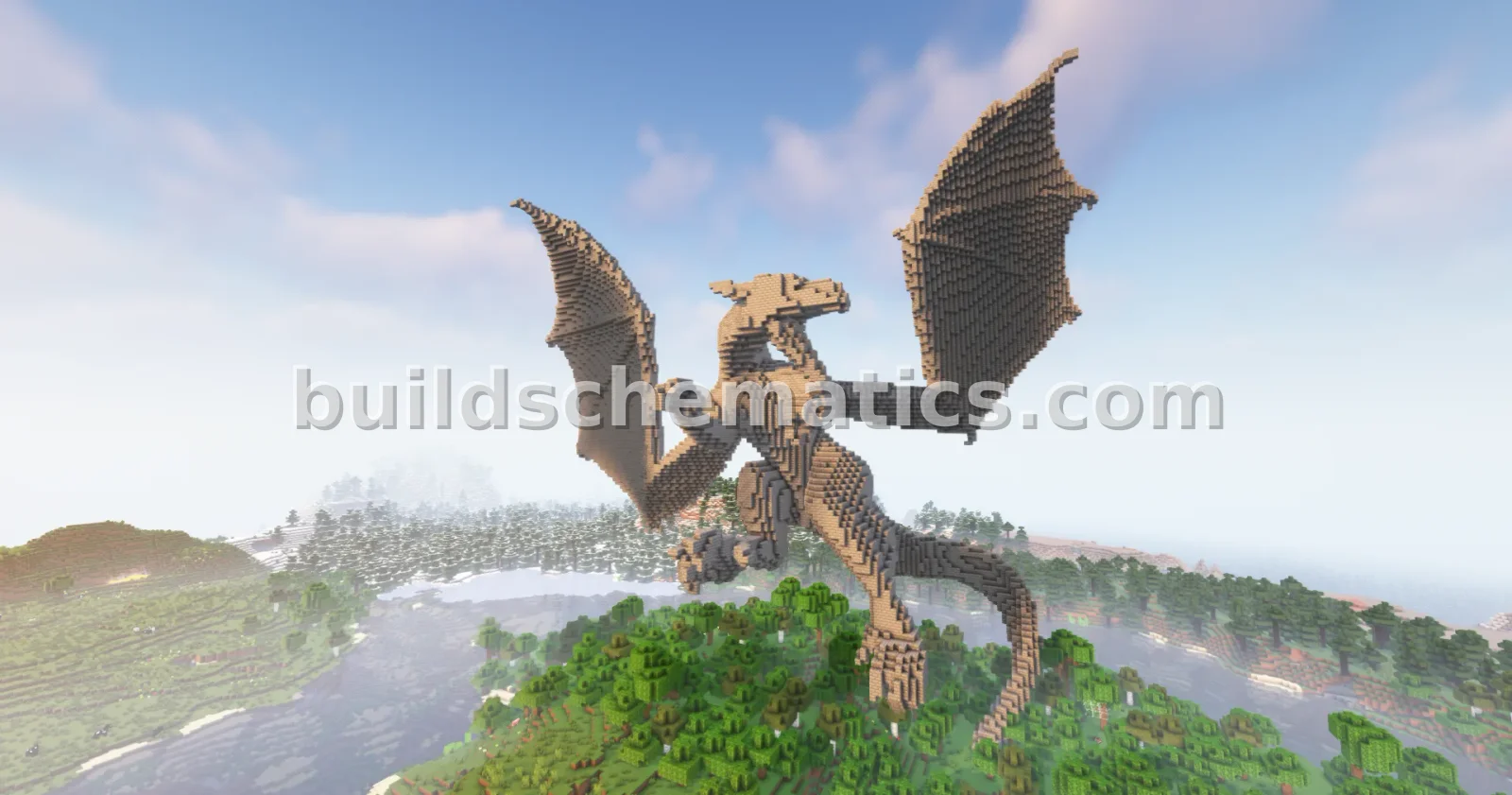 Minecraft Dragon Angry Statue Build — view 3