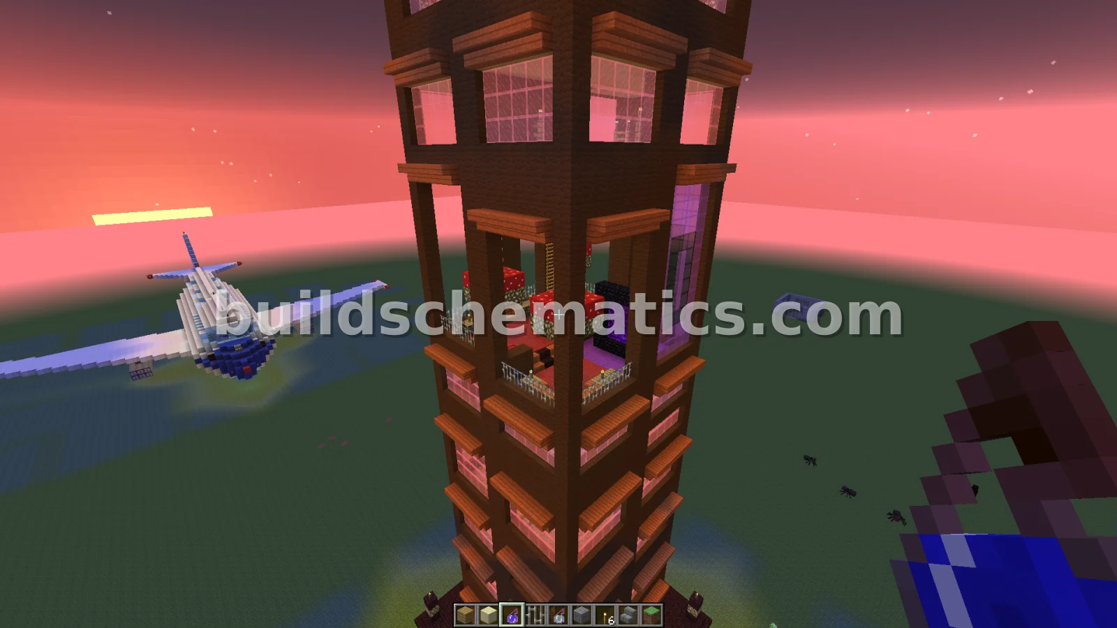 Mushroom Tower with Nether Portal — view 3