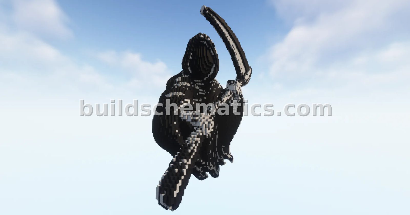 Reaper 3D Statue Minecraft Build — view 2