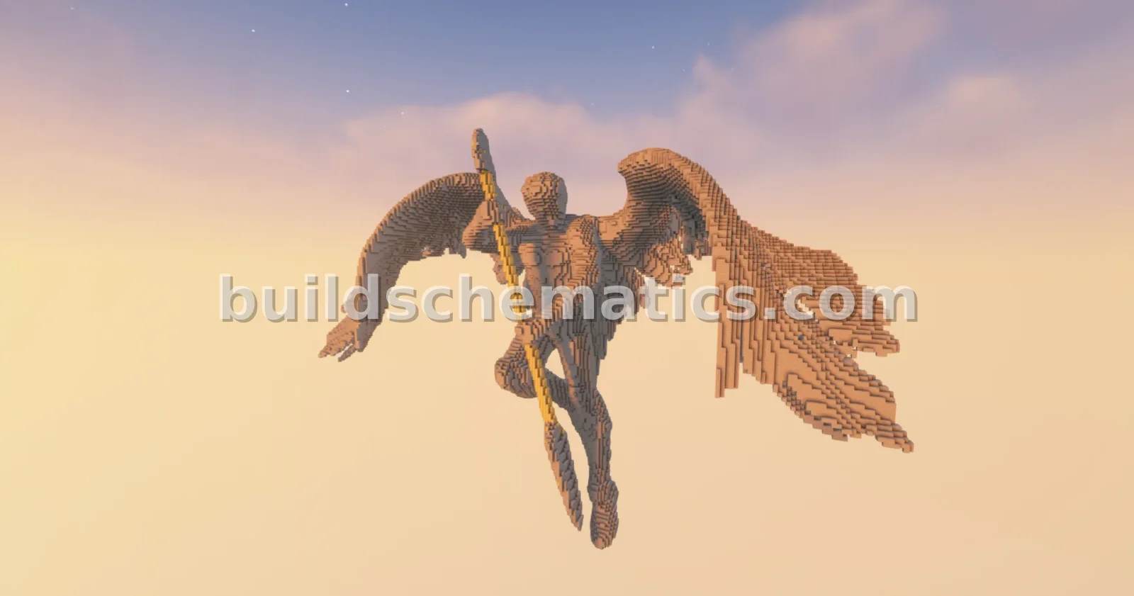 Spear Angel Statue Minecraft Build