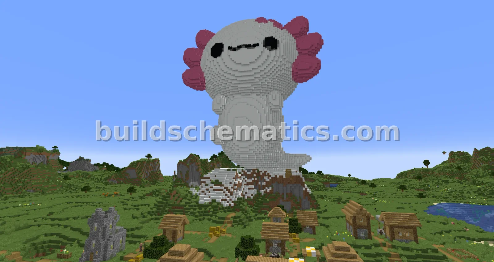 Minecraft Axolotl Statue Build — view 4