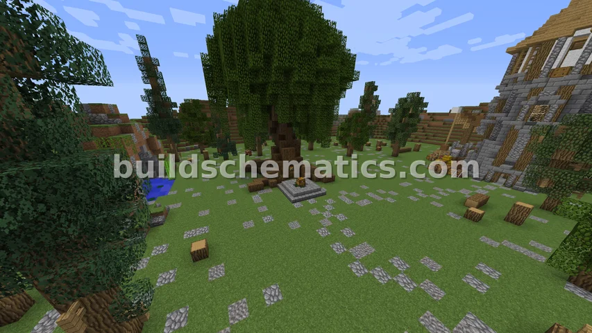 Medieval PVP Arena with Custom Trees
