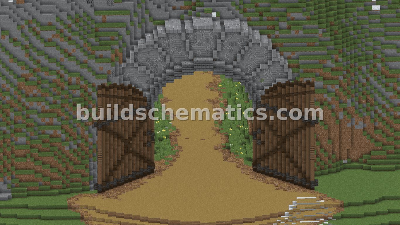 Giant Medieval Mountain Gate
