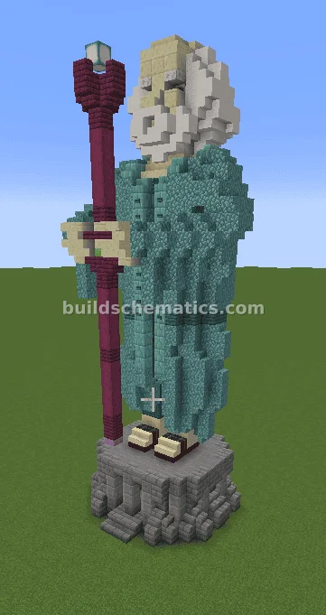 Prismarine Wizard Statue
