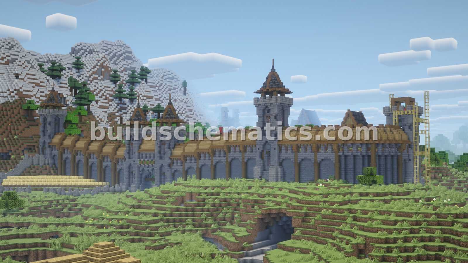 Modular Medieval City Wall Schematic