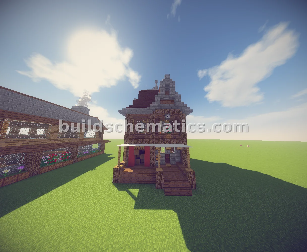 Cozy Two-Story Olden House with Attic