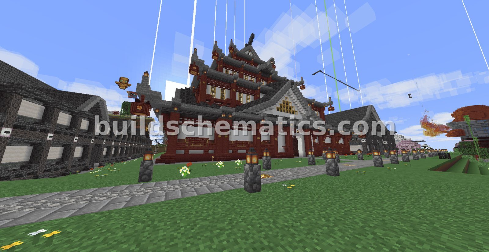 Mega Japanese Palace Build — view 2