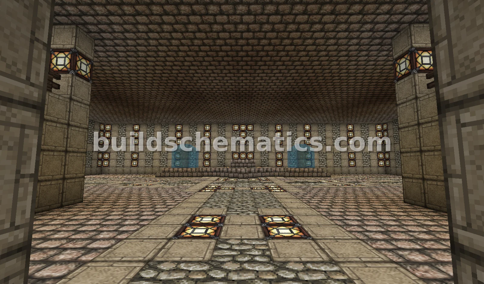 Large Blue Stone Castle Structure — view 3