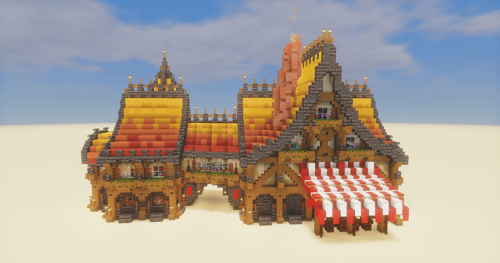 Rustic Colorful Medieval Inn and Farmhouse
