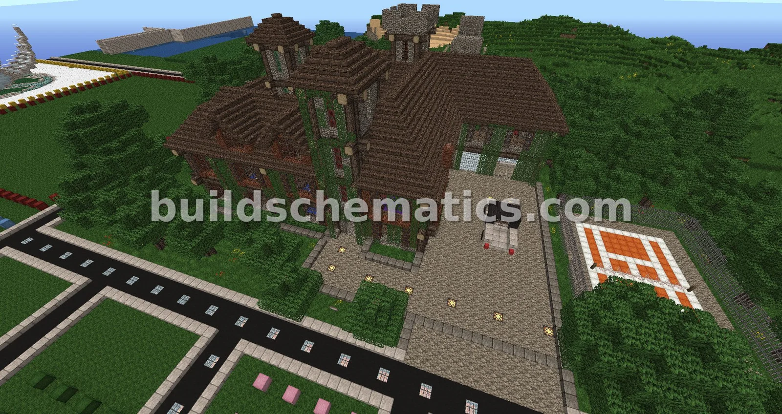 English Manor House with Towers