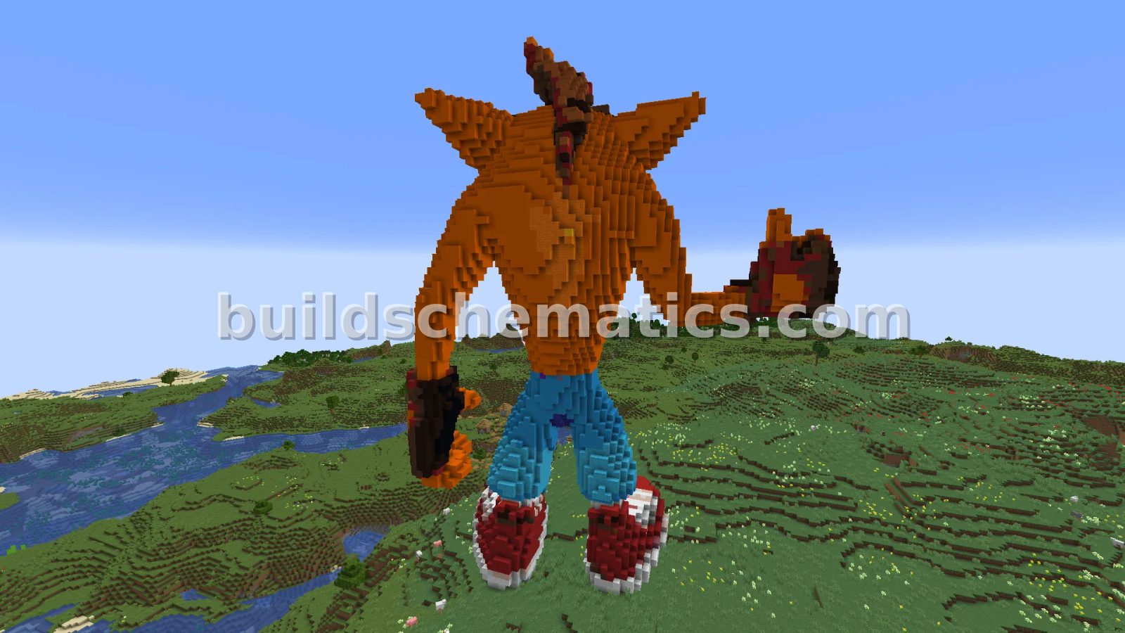 Crash Bandicoot Statue – Large Minecraft Build — view 4