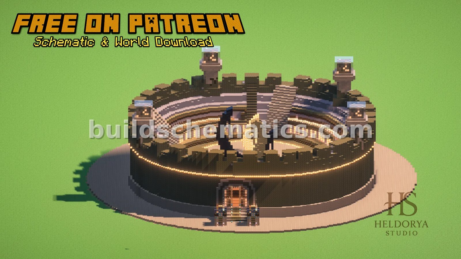 Medieval PvP Circular Arena Build