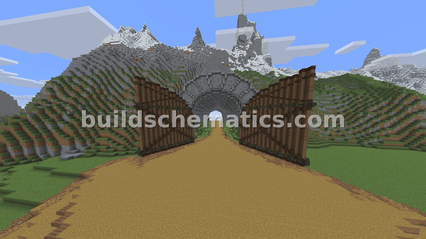 Giant Medieval Mountain Gate — view 3