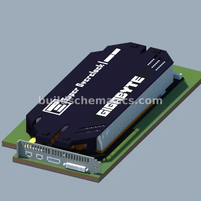 Gigabyte Radeon HD 7970 SOC Graphics Card Pixel Art