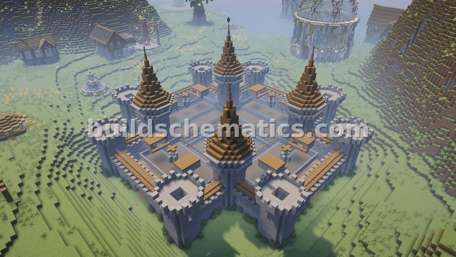Medieval Castle Iron Farm Decoration