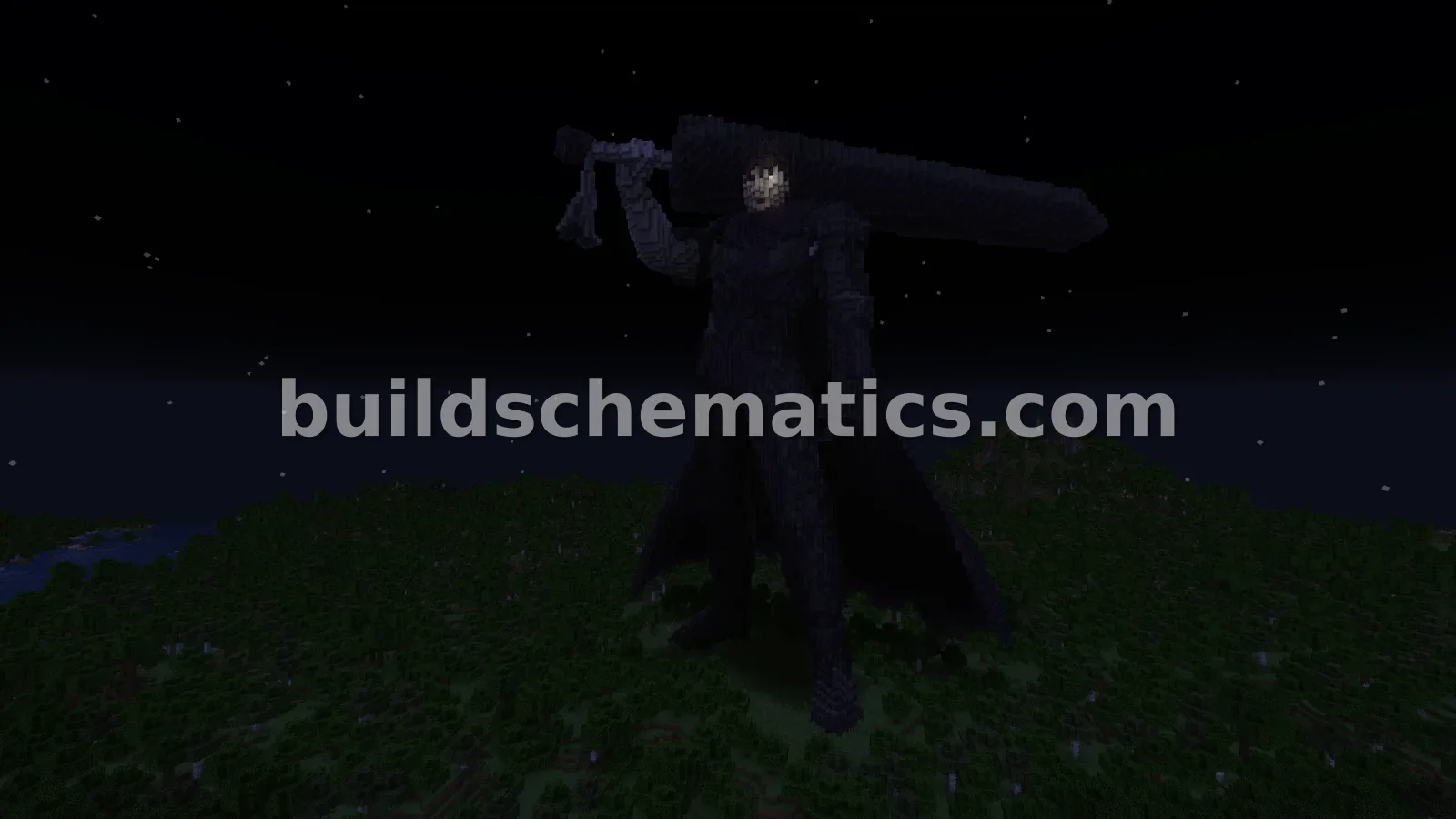 Guts Berserk Statue - Large Scale Minecraft Build — view 3