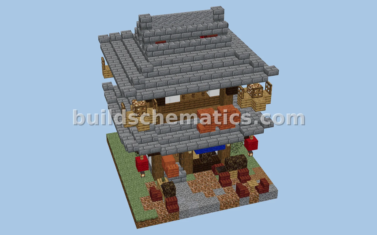 Asian House Minecraft Build
