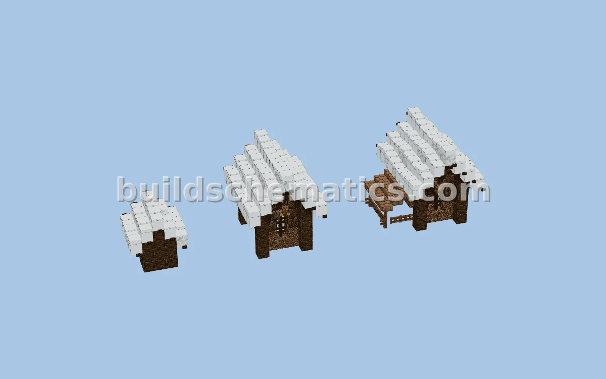 Tiny Winter Cabin Pack - Small Rustic Build