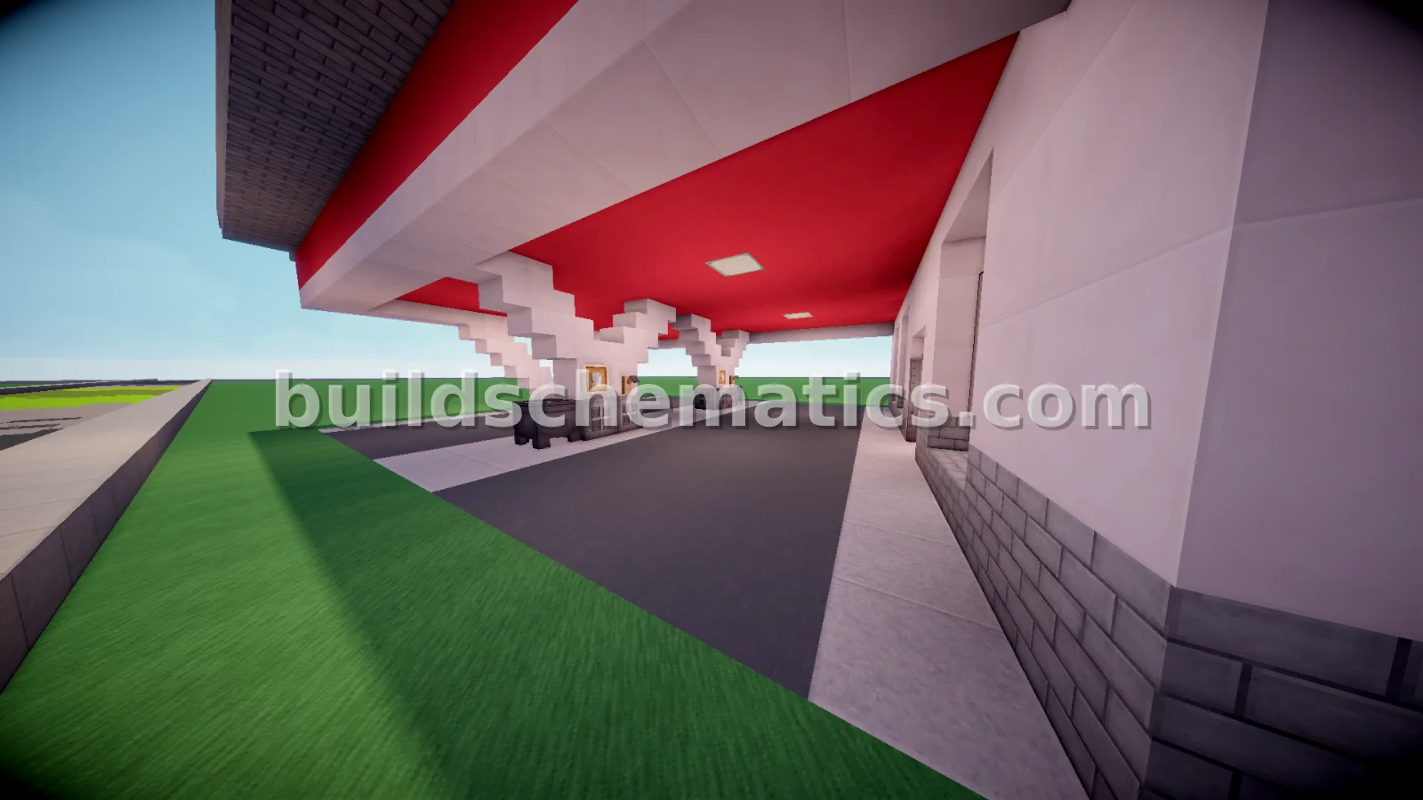 Modern Gas Station Exterior — view 2