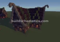 Medieval Style House With Leafy Roof