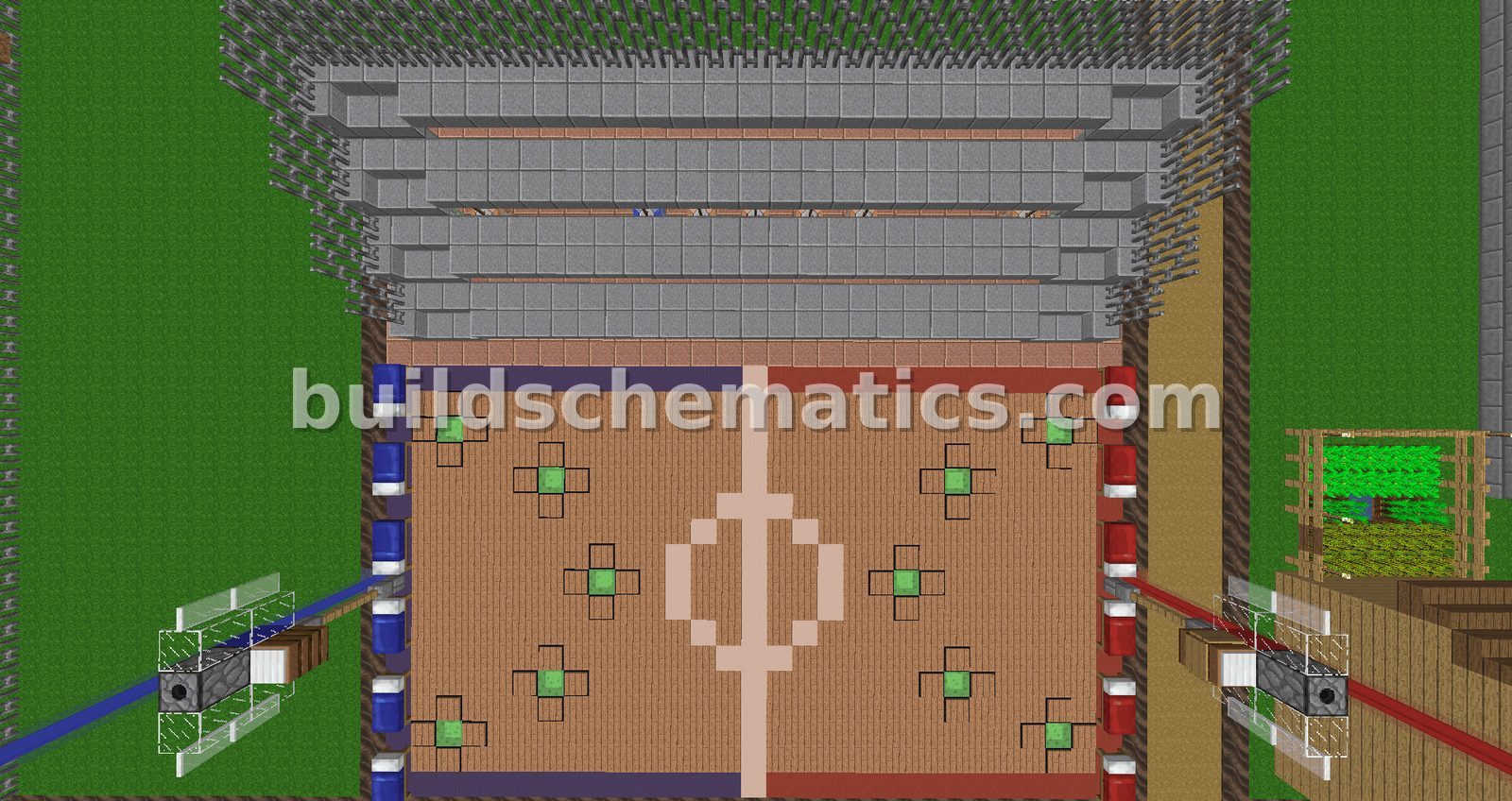 Slime Block Basketball Court With Scoreboard — view 2