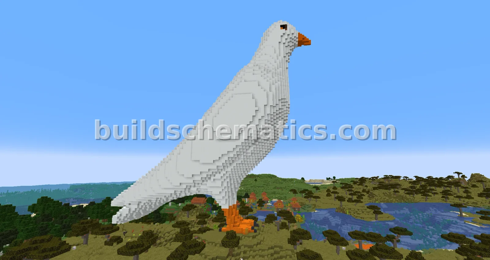 Large Minecraft Bird Statue — view 4