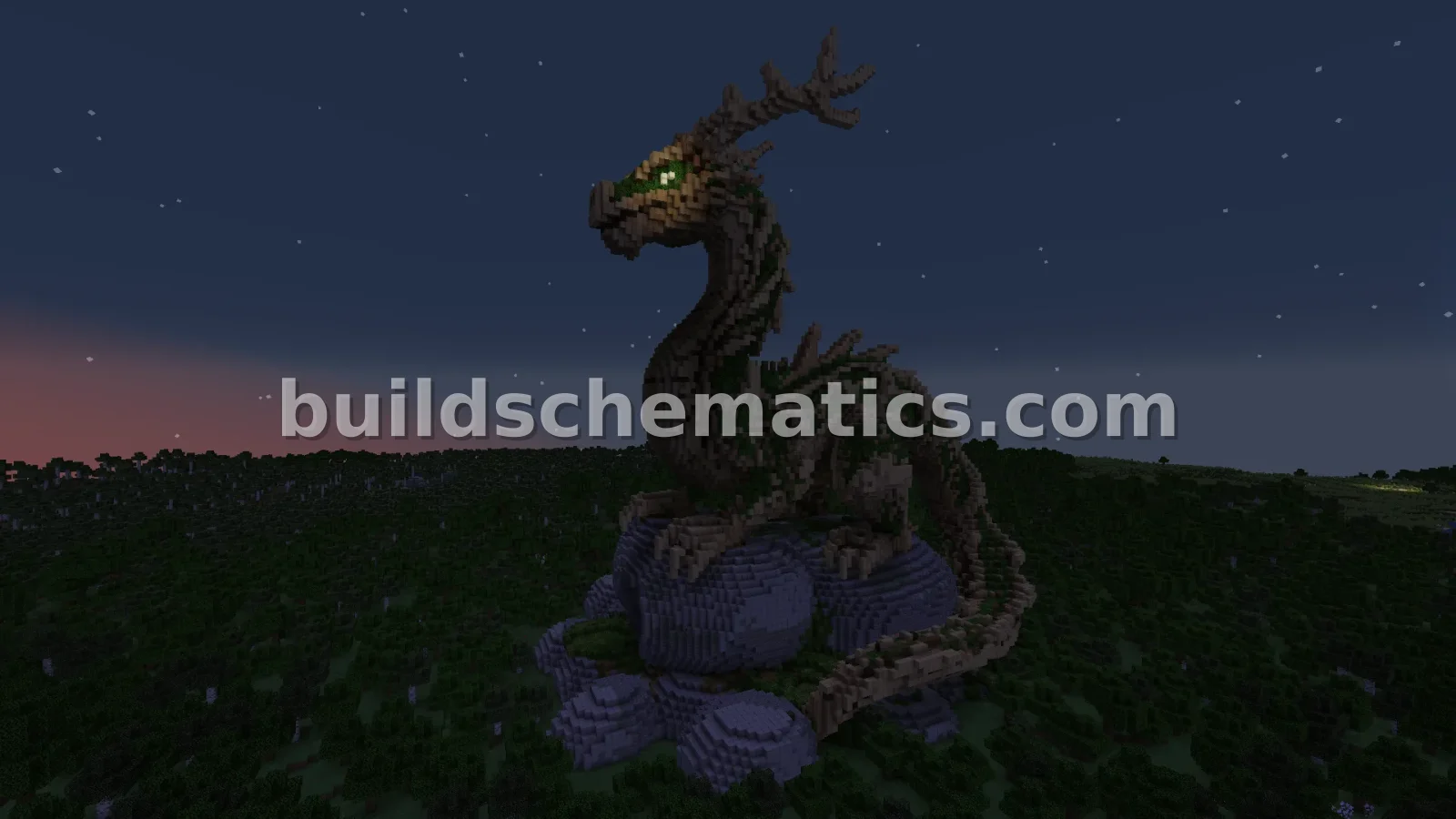 Forest Dragon Statue Mega Build — view 4