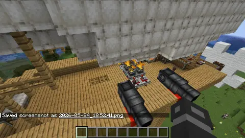 Big Airship! with Oak Planks, White Envelope, White Wool, Oak Fence, Ladder, Copycat Panel, Redstone Link, and Dark Oak Planks, visible proportions, and a 13 x 17 x 25 schematic footprint.