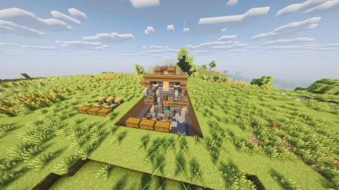 Gold Copper and Zinc Farm with Item Vault, Belt, Gearbox, Encased Chain Drive, Shaft, Brass Funnel, Lava, and Stone, visible proportions, and a 16 x 14 x 12 schematic footprint.