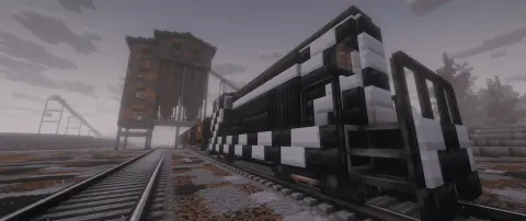 Diesel Locomotive AT & SF 560 with hopper cart with Copycat Byte Panel, Copycat Layer, Iron Pillar, Copycat Slice, Layered Scorchia, Copycat Stacked Half Layer, Track, and Copycat Vertical Slice, visible proportions, and a 5 x 6 x 16 schematic footprint.