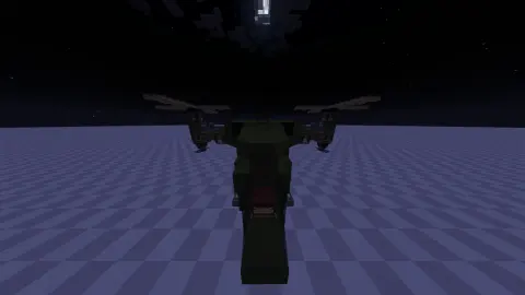 UNSC Falcon (V4) with Copycat Slope Layer, Copycat Layer, Green Terracotta, Redstone Link, Copycat Vertical Slope, Copycat Slice, Black Symmetric Sail, and Fluid Pipe, visible proportions, and a 25 x 9 x 19 schematic footprint.