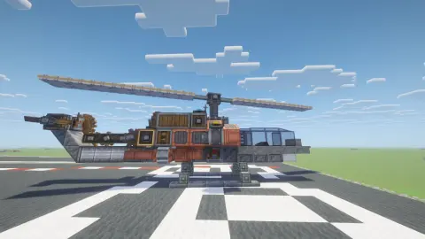 XR-9 Sky Warden with White Symmetric Sail, Copycat Layer, Fluid Pipe, Copycat Half Panel, Copycat Board, Copycat Stacked Half Layer, Redstone Link, and Encased Fluid Pipe, visible proportions, and a 7 x 7 x 22 schematic footprint.